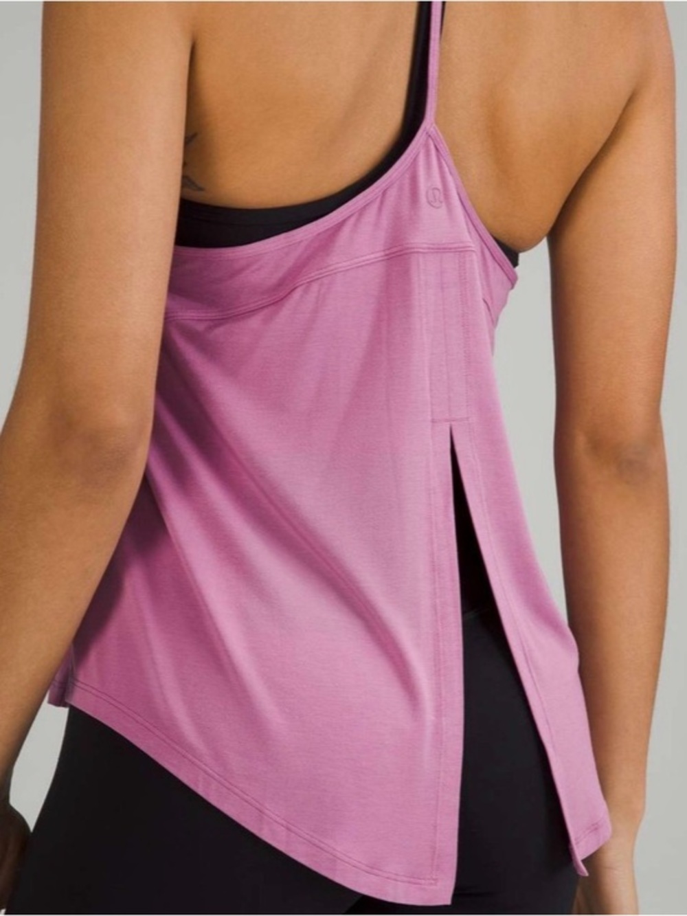 Lululemon Athletica Modal Silk V-Neck Flowy Yoga Tank in Velvet Dust